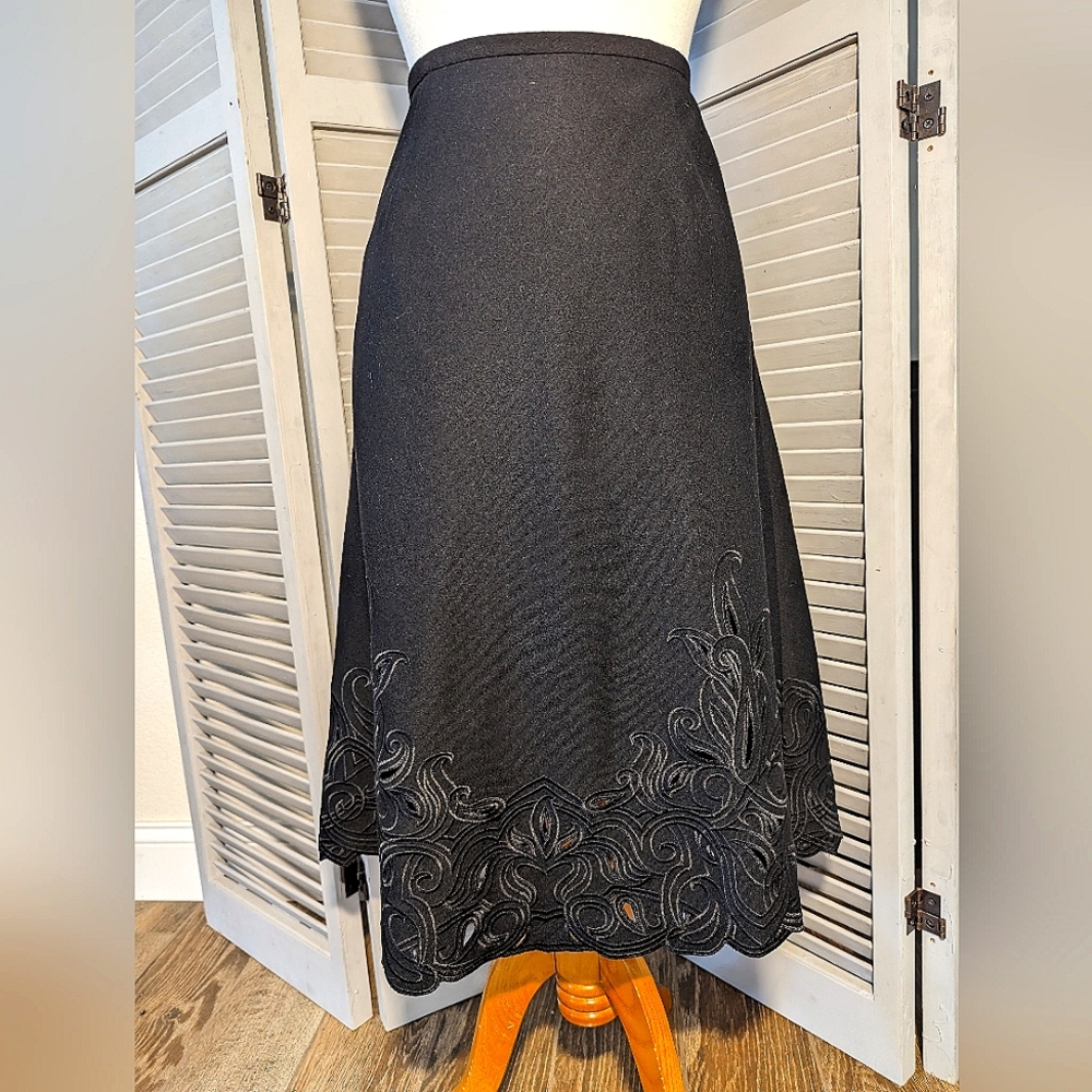 Talbot's black wool skirt